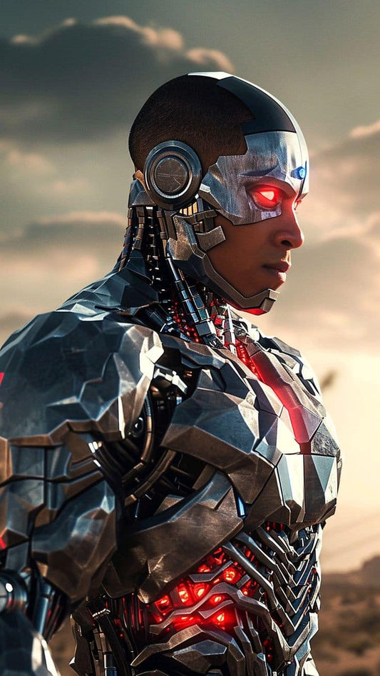 Cyborg Profile Closeup Print Poster