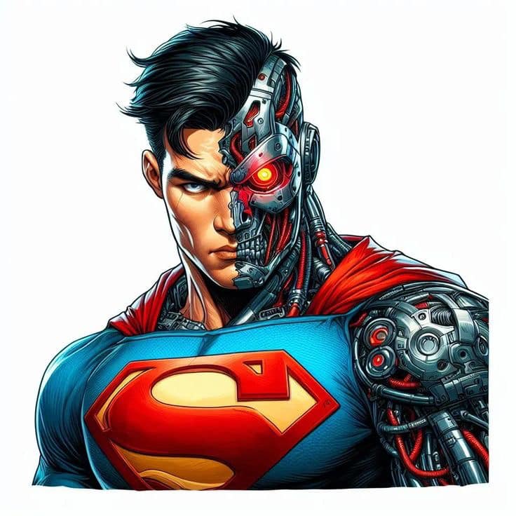 Cyborg Superman Artwork Print Poster