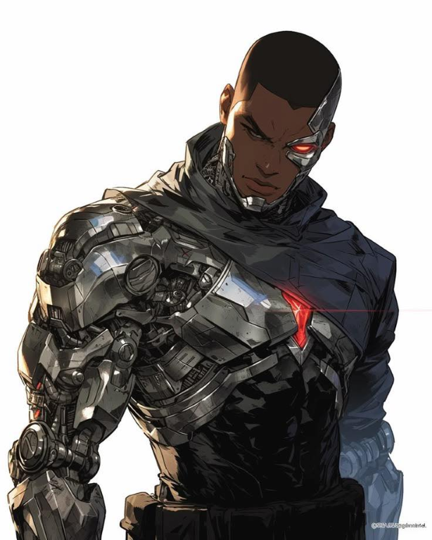 Cyborg Half Metal Cybernetic Eye Print Poster