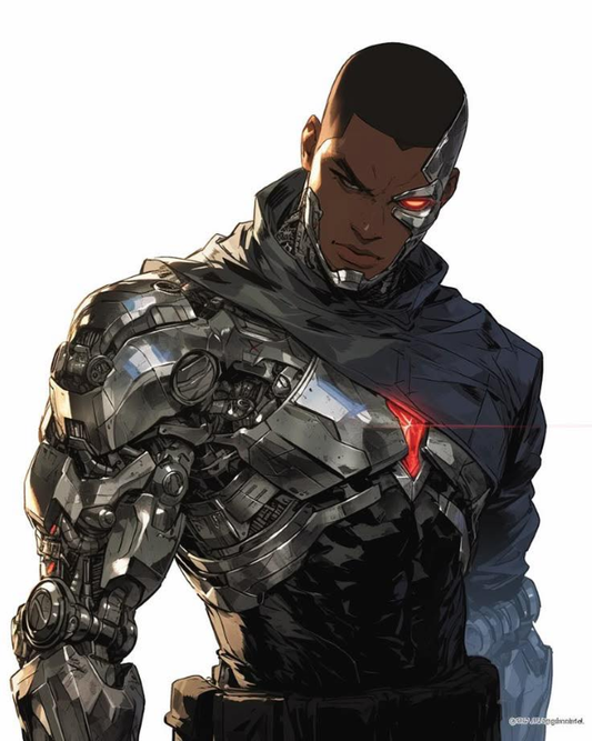 Cyborg Half Metal Cybernetic Eye Print Poster