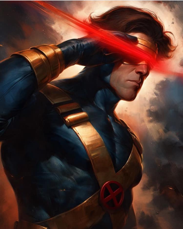 Cyclops Superhero Portrait Print Poster