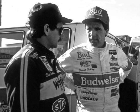 Dale Earnhardt And Darrell Waltrip Glossy Keychain Nascar Drivers Print