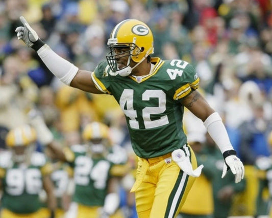 Darren Sharper Keychain Green Bay Packers Picture Nfl Football Game Action