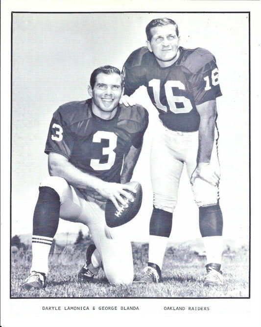 Daryle Lamonica & George Blanda Photo Oakland Raiders Picture Nfl Football