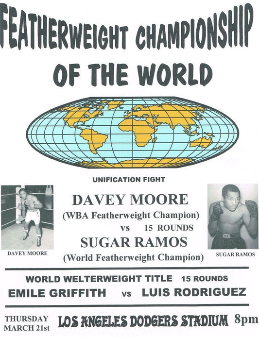 Davey Moore Vs Ultiminio Sugar Ramos Magnet Magnet Boxing Picture