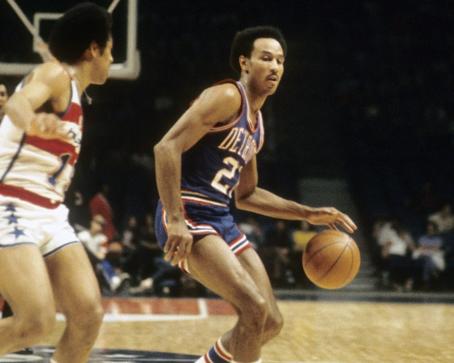 Dave Bing & Wes Unseld Photo Detroit Pistons Bullets Basketball Nba