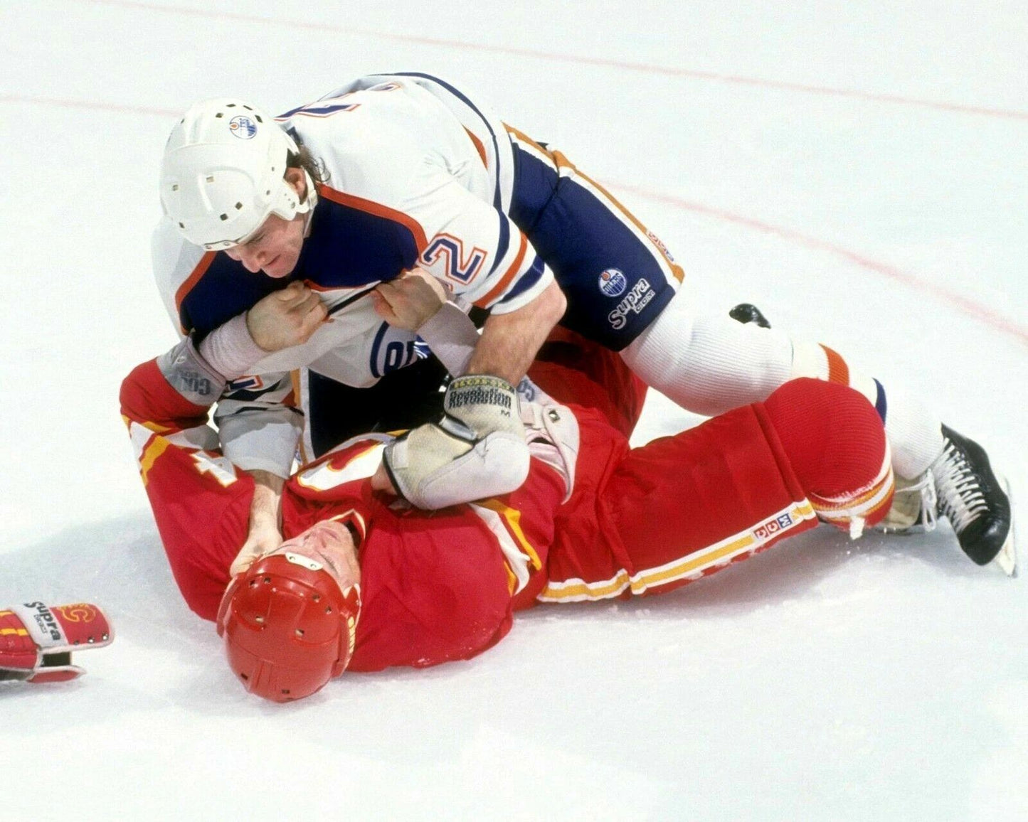 Dave Brown Jim Kyte Magnet Hockey Edmonton Oilers Calgary Flames Picture Nhl