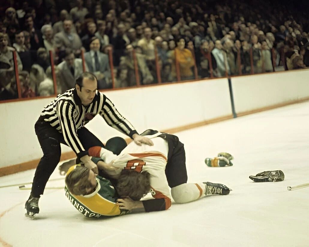 Dave Schultz V Joey Johnston Magnet Hockey Philadelphia Flyers Golden Seals