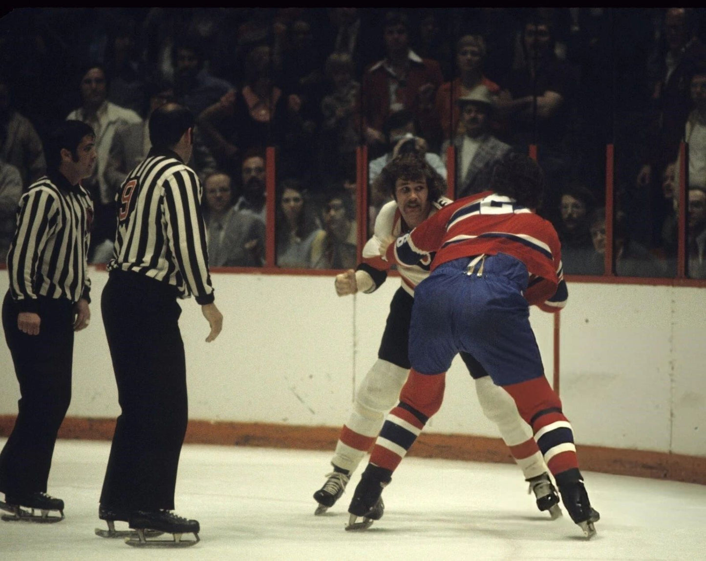 Dave Schultz V Pierre Bouchard Magnet Hockey Philadelphia Flyers Canadiens