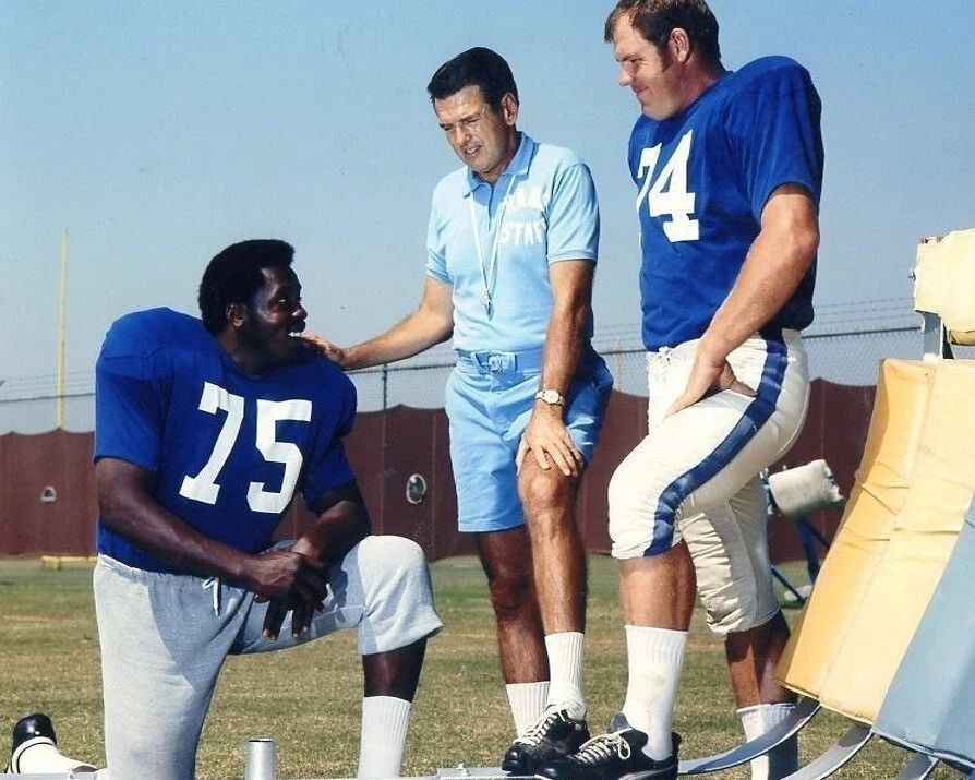 Deacon Jones George Allen & Merlin Olsen Magnet La Rams Los Angeles Football