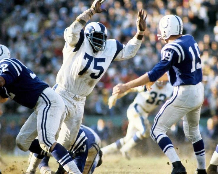 Deacon Jones Johnny Unitas Keychain La Rams Los Angeles Picture Nfl Football