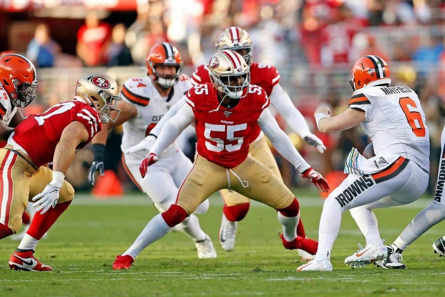 Dee Ford Magnet San Francisco 49Ers Forty Niners Picture Football Vs Browns