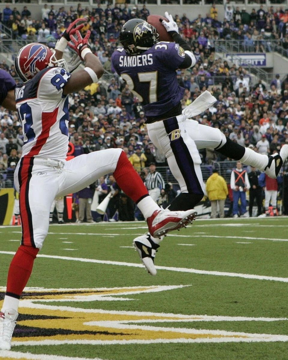 Deion Sanders Keychain Baltimore Ravens Picture Nfl Vs Buffalo Bills