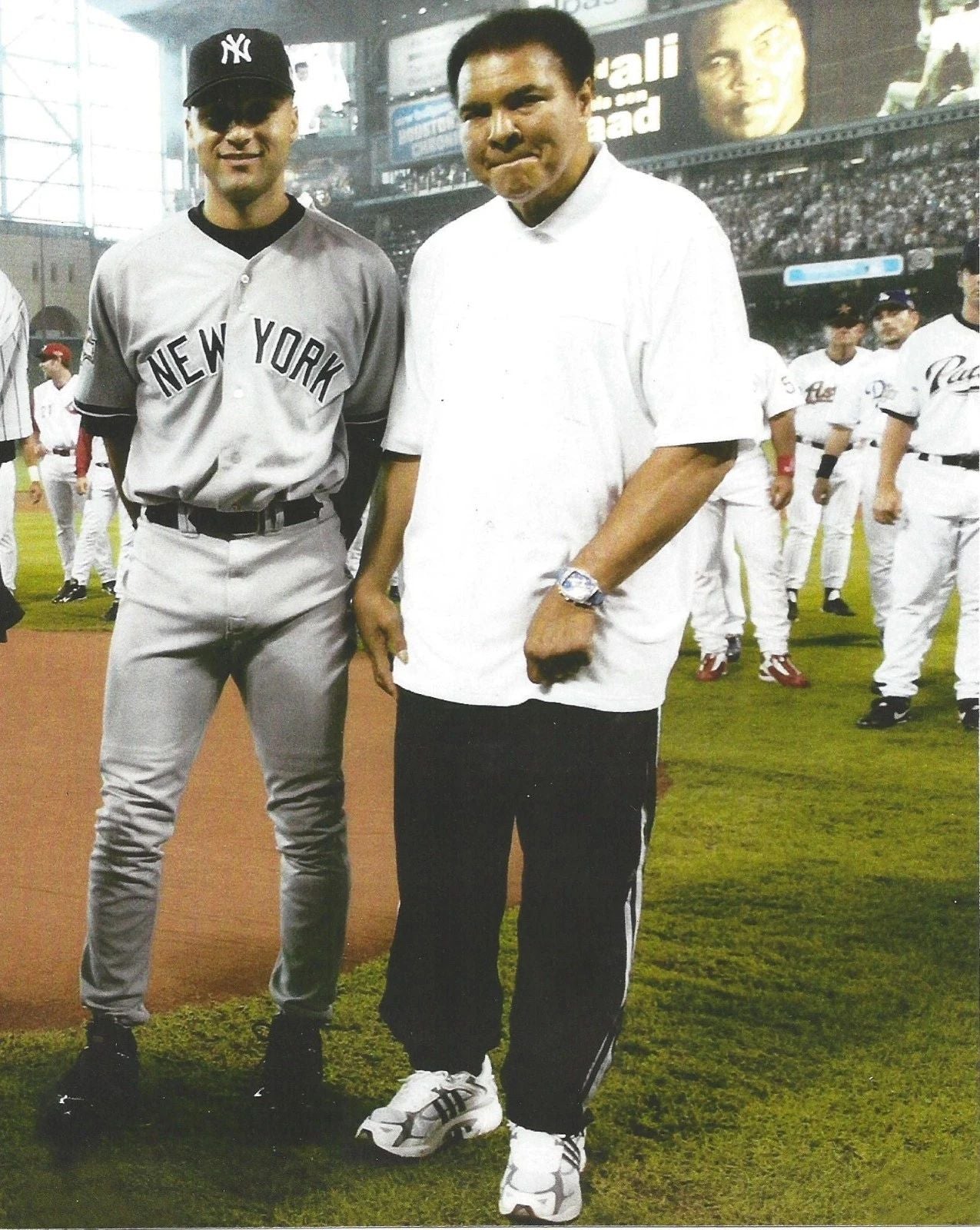 Derek Jeter & Muhammad Ali Photo New York Yankees Ny Baseball Picture Mlb