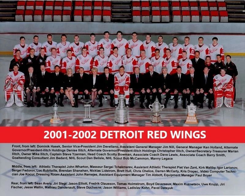 Detroit Red Wings 2001 02 Photo Hockey Nhl Stanley Cup Champs Picture