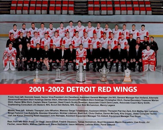 Detroit Red Wings 2001 02 Photo Hockey Nhl Stanley Cup Champs Picture
