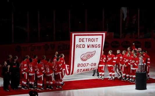 Detroit Red Wings 2007 08 Magnet Hockey Stanley Cup Champs Raising Banner