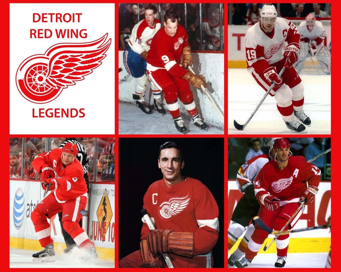 Detroit Red Wings Legends Magnet Hockey Picture Nhl Gordie Howe