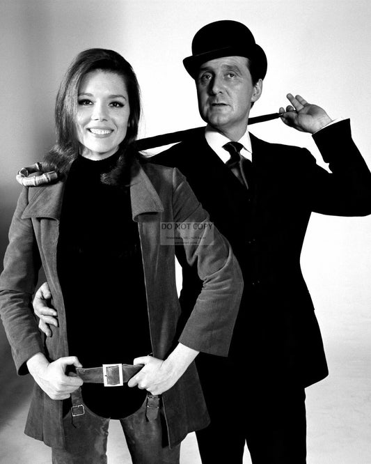 Diana Rigg & Patrick Macnee The Avengers Publicity Keychain