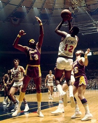 Dick Barnett Wilt Chamberlain Photo New York Knicks La Lakers Basketball