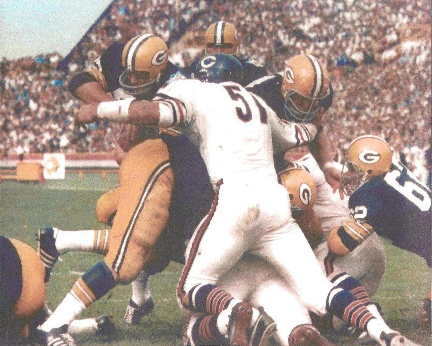 Dick Butkus Keychain Chicago Bears Picture Nfl Football Vs Packers