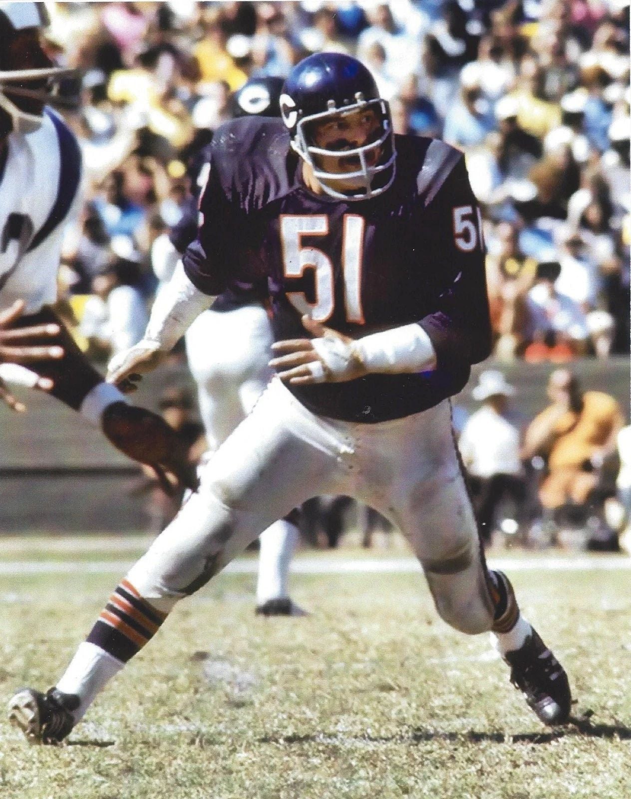 Dick Butkus Keychain Chicago Bears Picture Nfl Football Vs Rams Action