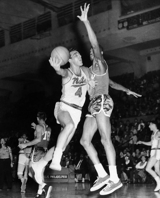 Dolph Schayes Magnet Syracuse Nationals Nats Basketball Nba Action