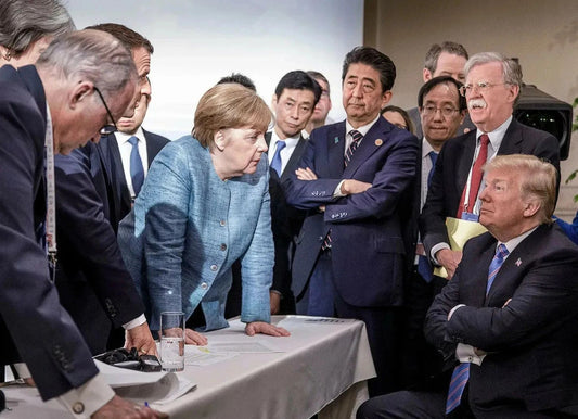 Donald Trump Angela Merkel G 7 Summit Viral Picture Keychain Keychain Print