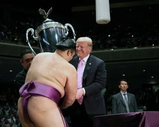 Donald Trump & Asanoyama Magnet Sumo Wrestling Picture