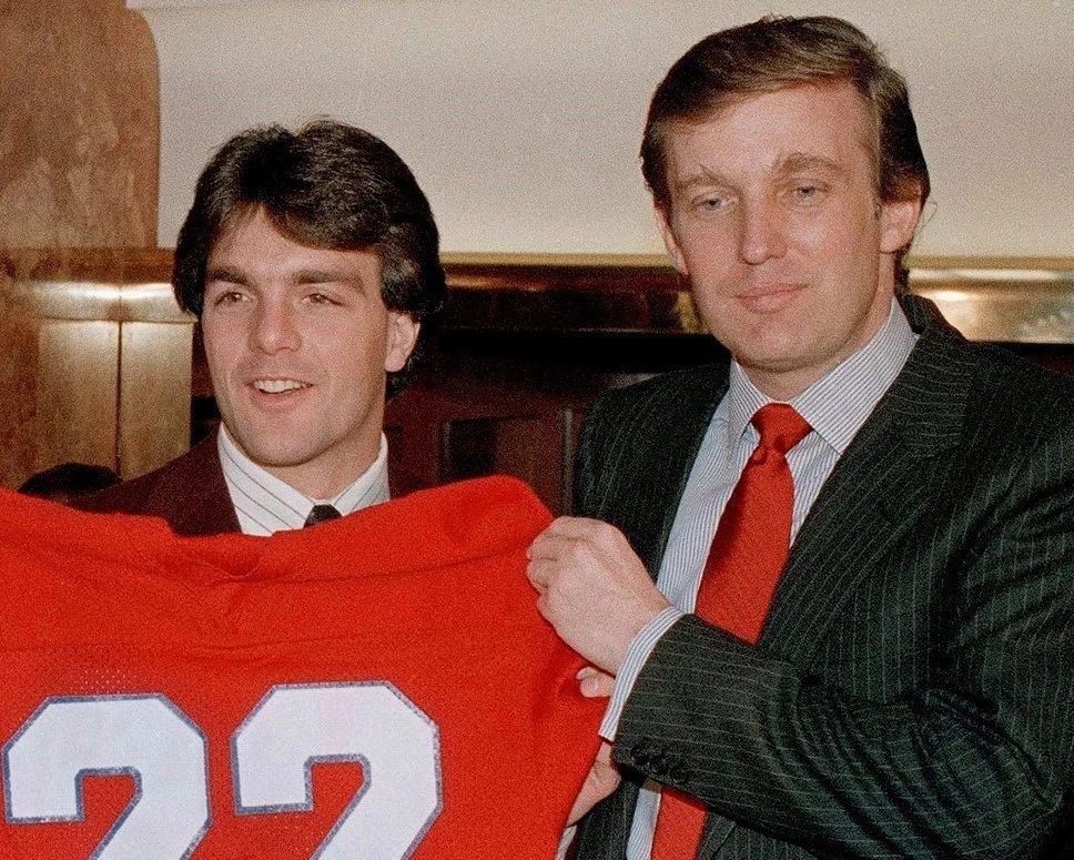 Donald Trump & Doug Flutie Magnet Picture Football