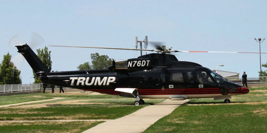 Donald Trump Helicopter Magnet Picture Wide Border