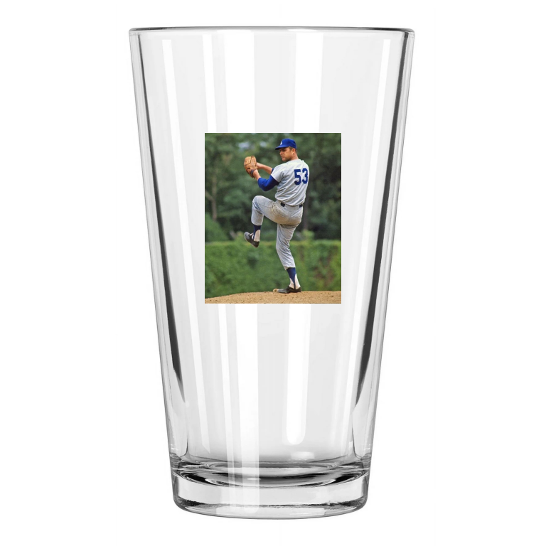 Don Drysdale Photo Los Angeles Dodgers Hof 84 2 Pint Beer Drinking Glass