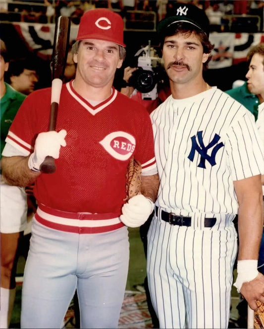 Don Mattingly & Pete Rose Magnet New York Yankees Ny Reds Baseball Picture