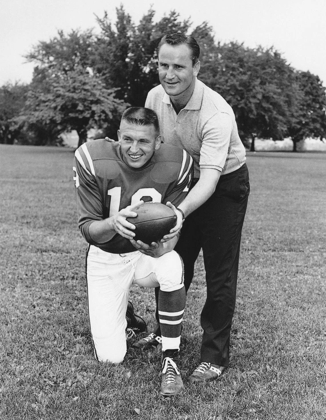 Don Shula & Johnny Unitas Keychain Baltimore Colts Picture Nfl Football