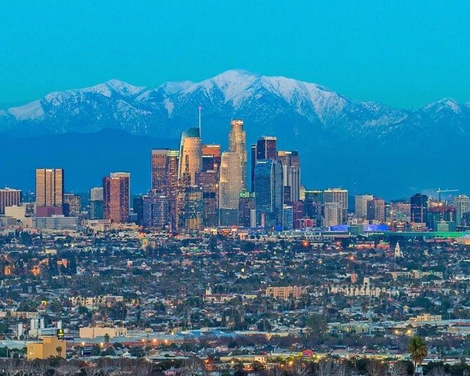 Downtown Los Angeles Glossy Photo California Print