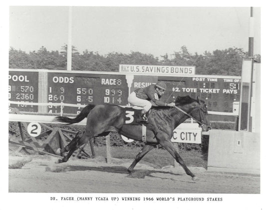 Dr. Fager Magnet Horse Racing Picture Jockey Manny Ycaza