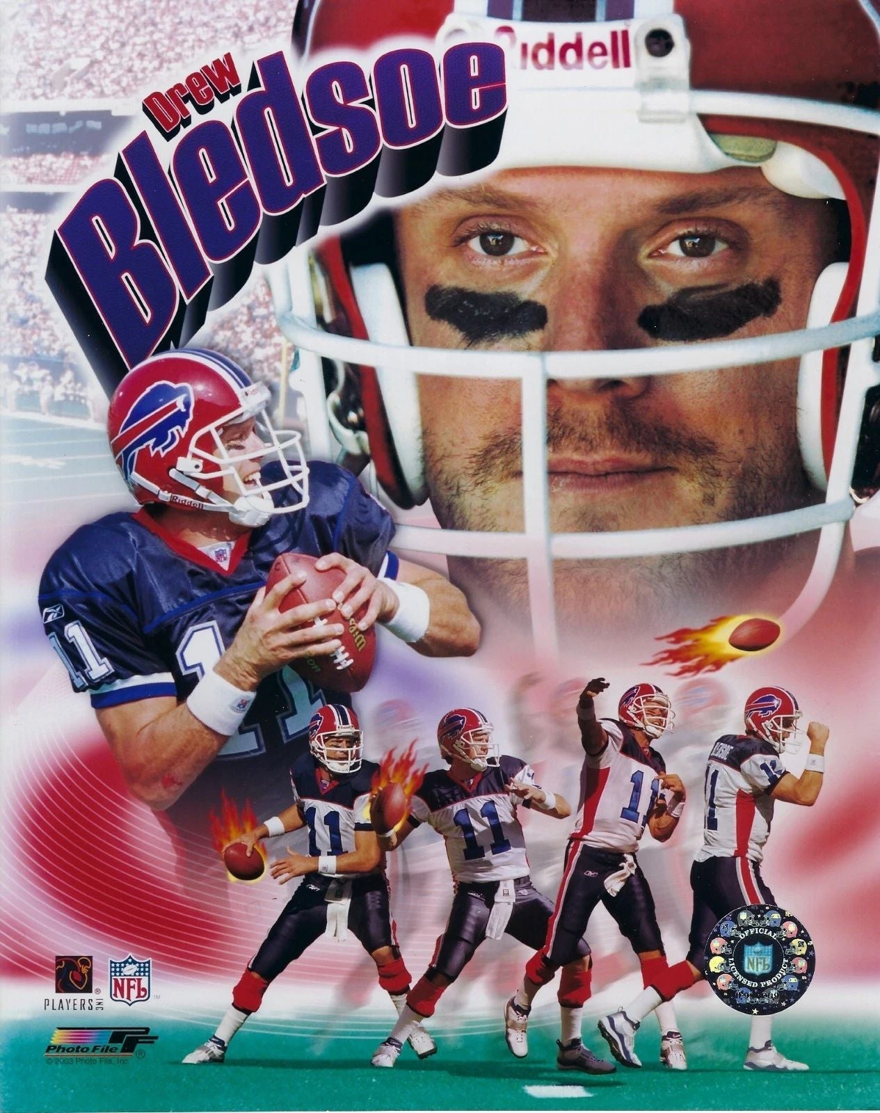 Drew Bledsoe Keychain Buffalo Bills Picture Nfl Football