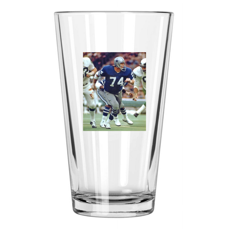 Dallas Cowboys Bob Lilly Photo Nfl Football Hof 80 Pint Beer Drinking Glass