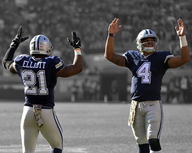 Dallas Cowboys Dak Prescott & Ezekiel Elliott Glossy Magnet Spotlight Magnet