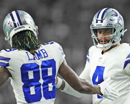 Dallas Cowboys Dak Prescott And Ceedee Lamb Glossy Photo Spotlight Poster