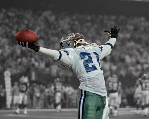 Dallas Cowboys Deion Sanders 'Primetime' Magnet Spotlight Football Print 1