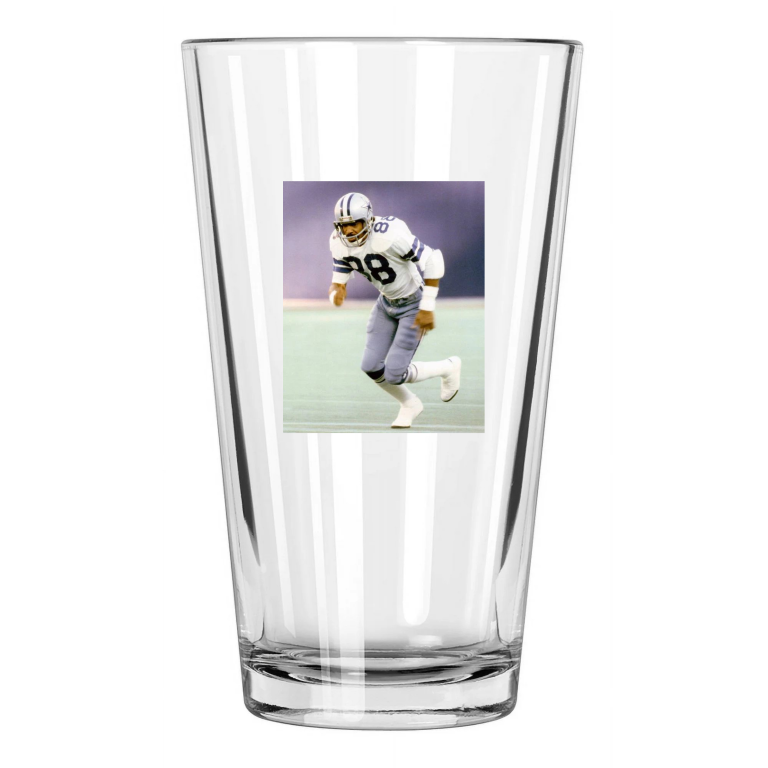 Dallas Cowboys Drew Pearson Photo Nfl Football Pint Beer Drinking Glass