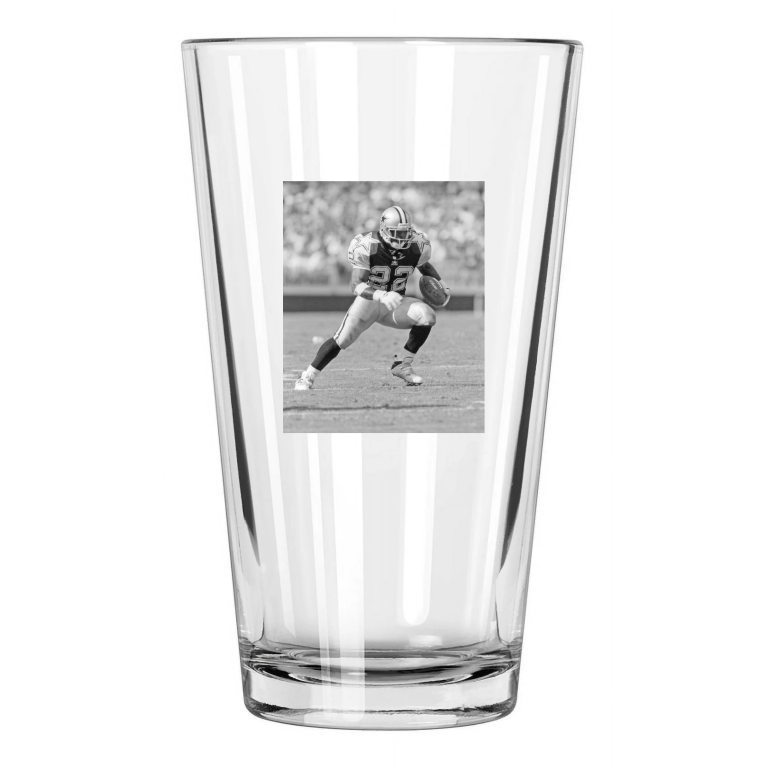 Dallas Cowboys Emmitt Smith Photo Football Hof 2010 Pint Beer Drinking Glass