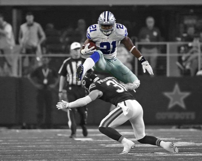 Dallas Cowboys Ezekiel Elliott Glossy Keychain Football Print Spotlight Keychain 2