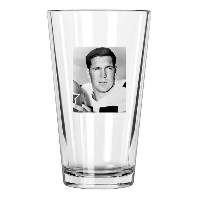 Dallas Cowboys Lee Roy Jordan Photo Nfl Football 1 Pint Beer Drinking Glass