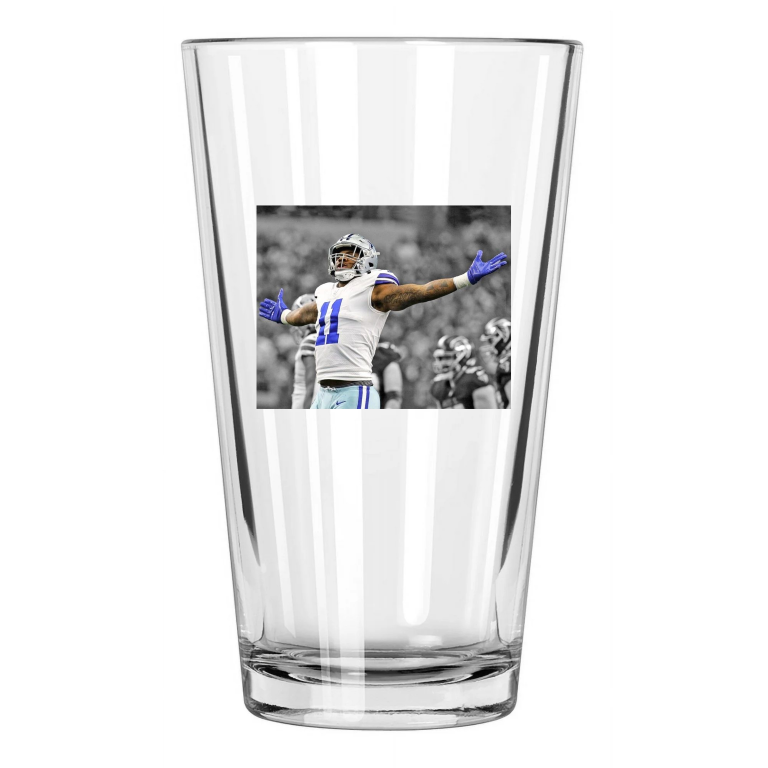 Dallas Cowboys Micah Parsons Photo Football Spotlight 2 Pint Beer Drinking Glass