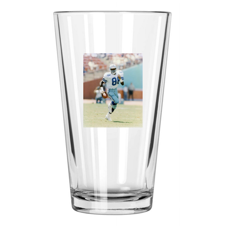 Dallas Cowboys Michael Irvin Photo Nfl Football Pint Beer Drinking Glass