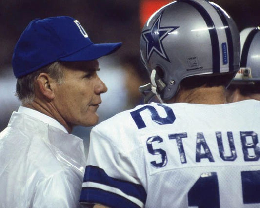 Dallas Cowboys Tom Landry And Roger Staubach Glossy Magnet Print Nfl Magnet