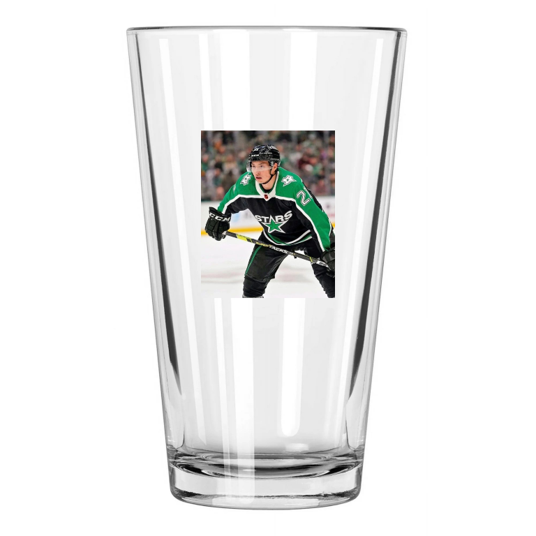 Dallas Stars Jason Robertson Hockey Photo Nhl Pint Beer Drinking Glass
