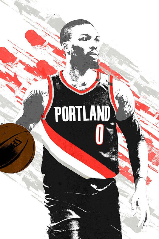 Damian Lillard Portland Trail Blazers Basketball Player Jigsaw Puzzle